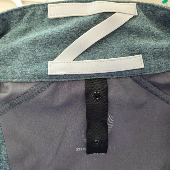 Zero Restriction Full Zip Golf Jacket Mens Size L Gray Green Stretch Technical - Picture 7 of 10